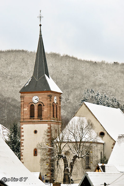 église d'albé en hiver