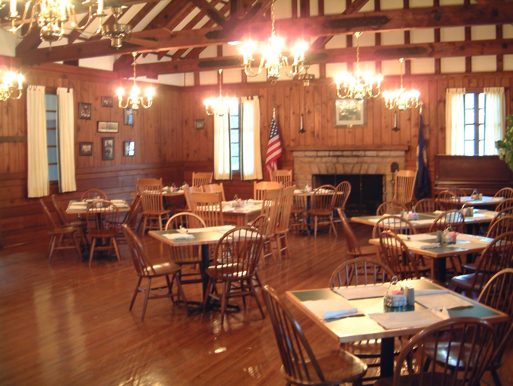 Event venue interior with laid tables — photo by vastateparksstaff, CC BY 2.0