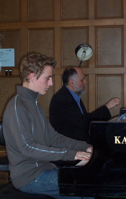 Slobodan Zivkovic with student at wollongong conservatorium of music