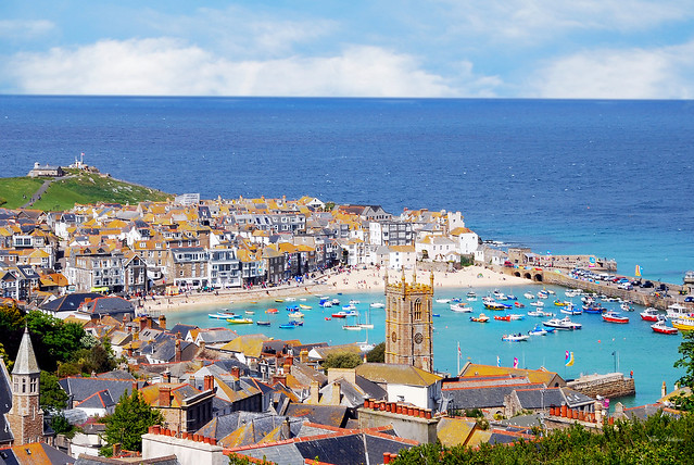 ST. IVES FROM VICTORY HEIGHTS,TRENWITH.