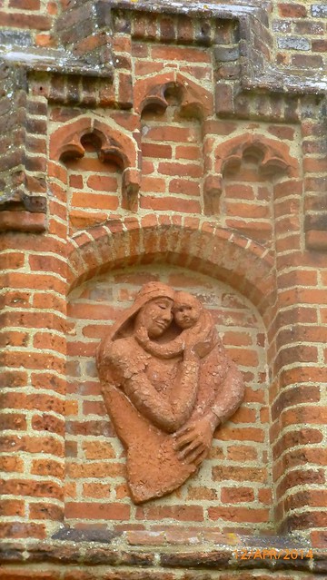 Terracotta Bas-relief at All Saints Church, Feering SWC Walk 216 Kelvedon Circular