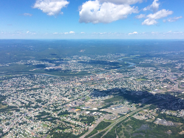 Flying over the Wyoming Valley