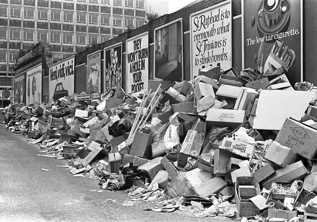Refuse collectors strike 1979 (Leicester Sq London) #17