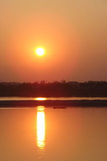Sunset over the Mekong; Savannakhet, Laos