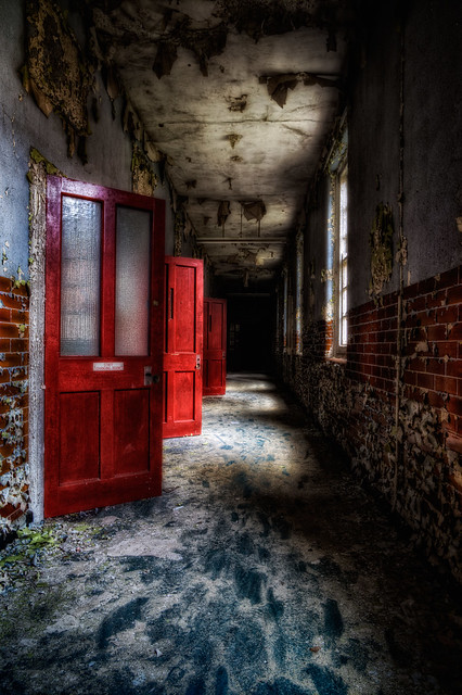 Red doors and darkness at the end...