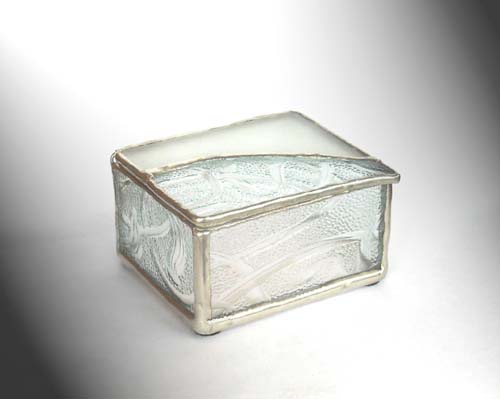 Clear Stained Glass Trinket Box