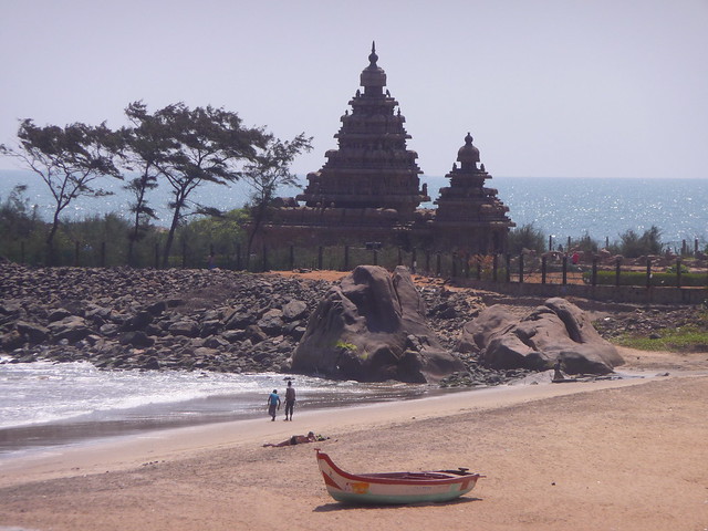 Sea shore temple in India