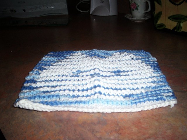 illusion knitted washcloth