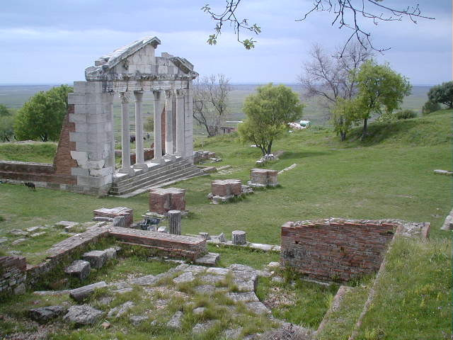 Ruines grecques d'Apolonia, Pojan, Albanie. Apoloni, Pojan, Shqipëri.