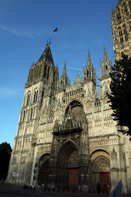 Façade occidentale de la cathédrale Notre-Dame de Rouen (depuis le sud ouest)