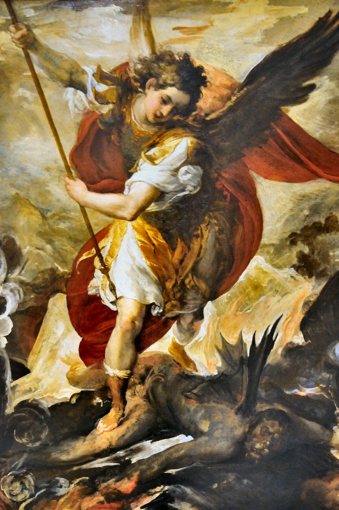 Saint Michael the Archangel Vanquishing Lucifer at Barcelo… | Flickr