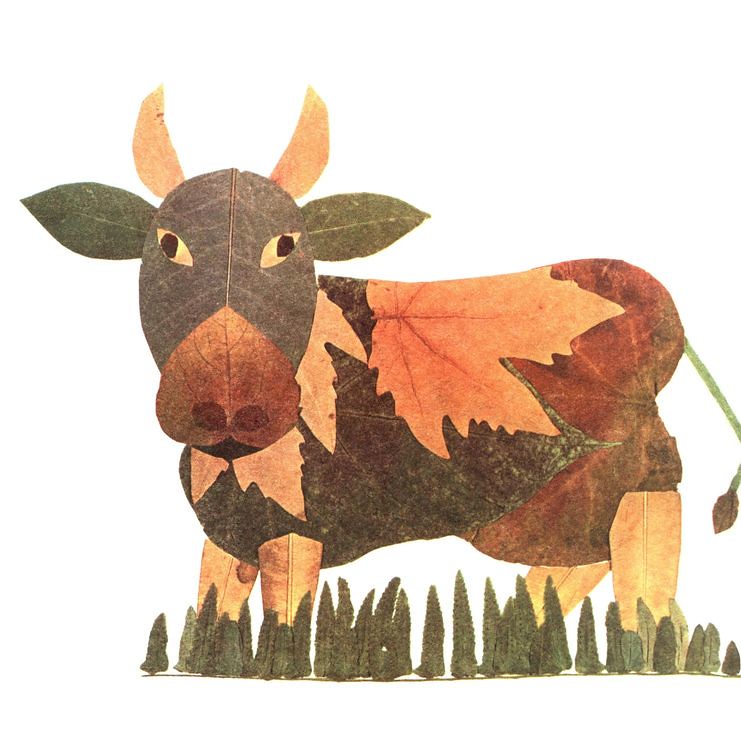 Mehdi Mo'eeni - Cow | Illustration from the book Leaves, fir… | Flickr