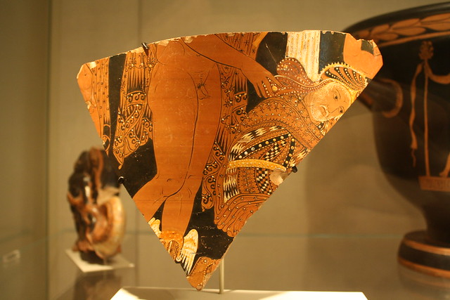 An Apulian Red-figure Fragment of a Calyx Krater Attributed to the Black Fury Painter