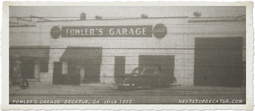Fowler's Garage -  Decatur, GA.   circa  1955 by -WHITEFIELD-