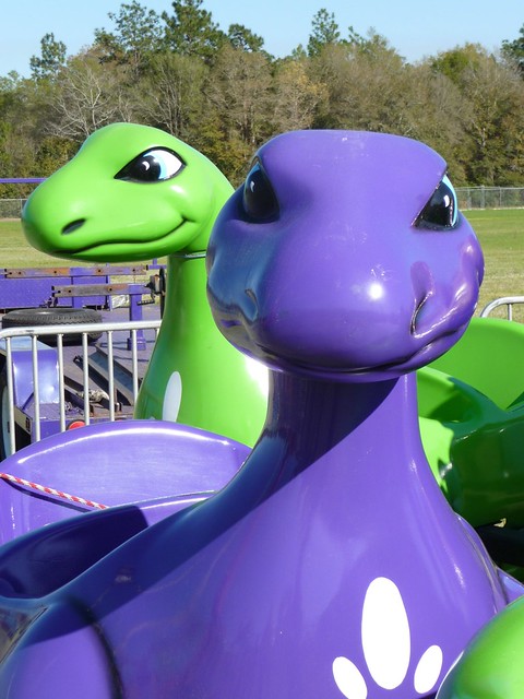 Purple and Green Dinosaurs