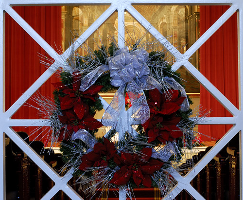 A Wreath at the Entrance to the University of Geogia Chapel in Athens