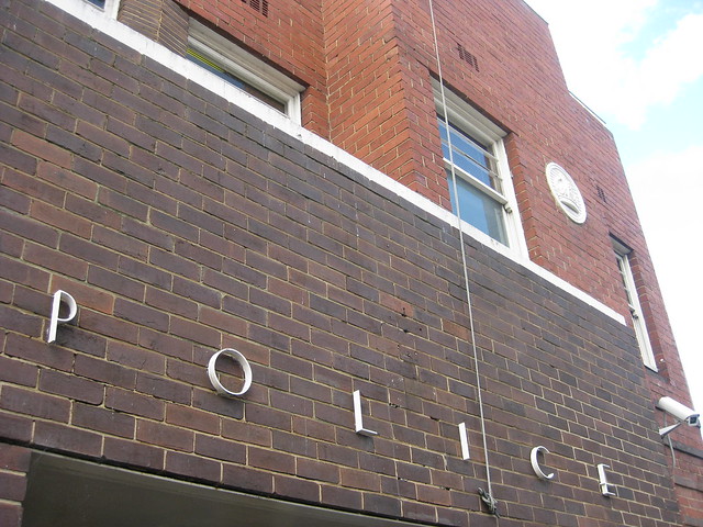 Detail of the Art Deco Signage of the Camberwell Police Station - Camberwell