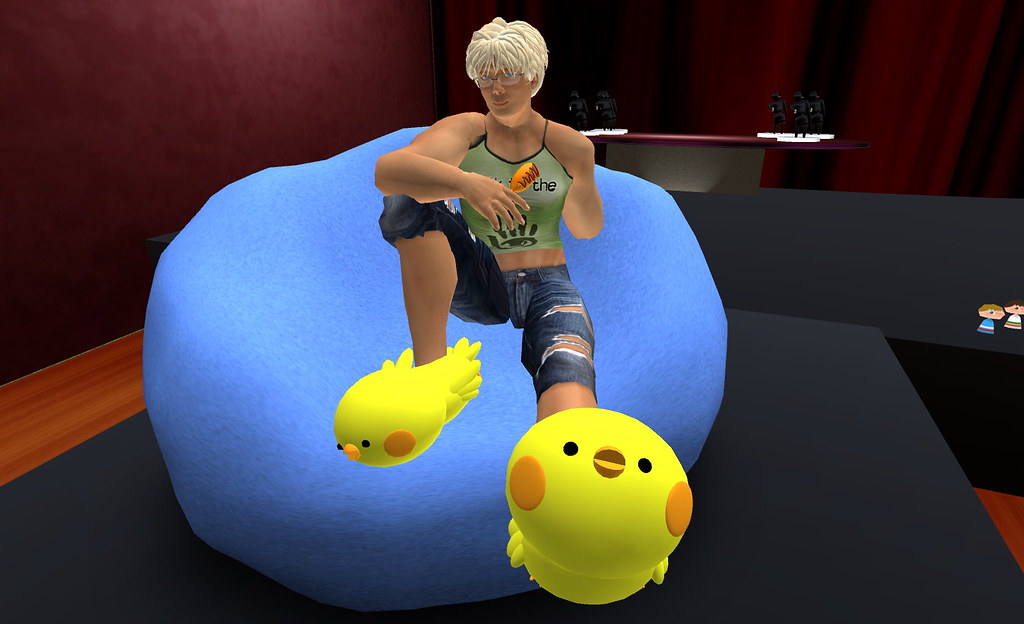 I Love Corn Dogs in Slippers on Bean Bags | ––– Crosspost by… | Flickr