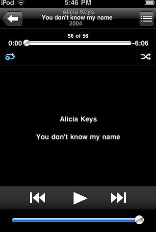 iPod Touch  Alicia Keys - You don't know my name