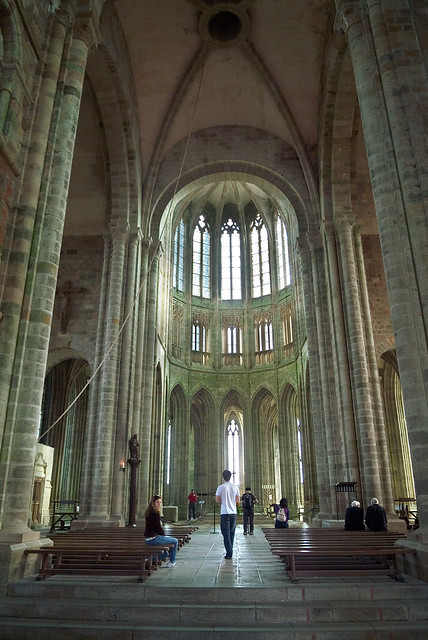 Interior de la Abadía de Mont Saint Michel