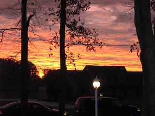 Sunrise over Keller Road
