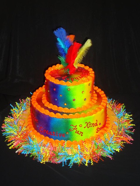 Tie-Dye Birthday Cake
