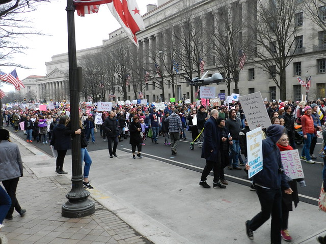 Protesters on Penn Ave.