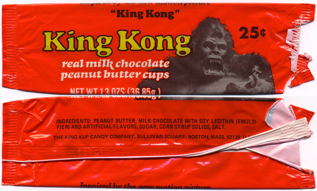 King Kup Candy - King Kong peanut butter cups - candy wrap…