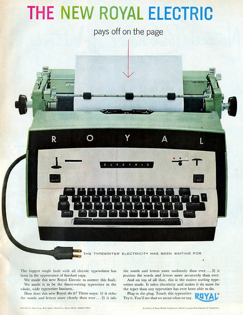 Royal Typewritter Ad 1950s