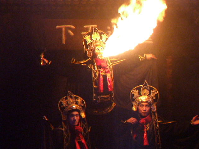 Shanxi Opera Scenes performance: Changing Masks