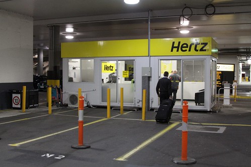 Hertz car rental office at the airport