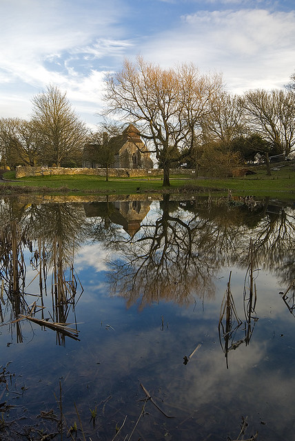 church in the pond