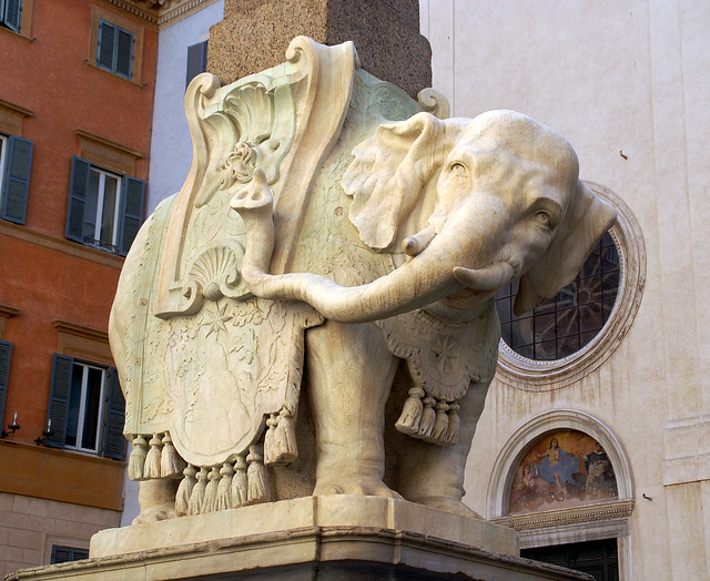 Rom, Piazza della Minerva, Elefant des Bernini