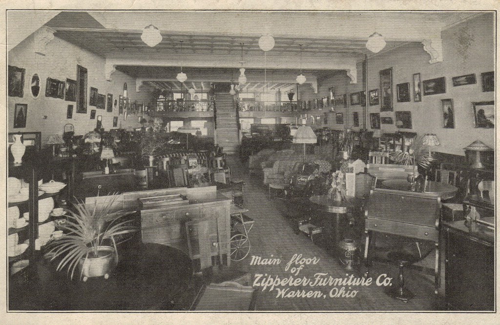 Main Floor of the Zipperer Furniture Company, Warren, Ohio… | Flickr