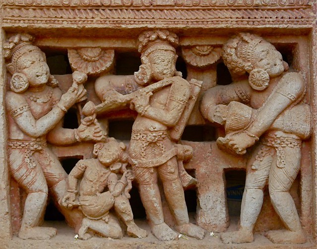 Musicians at Parasurama Temple, Bhubaneshwar, Orissa