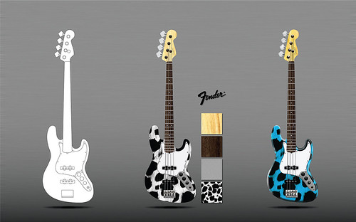 Fender bass 2D rendering | by radianceforyou