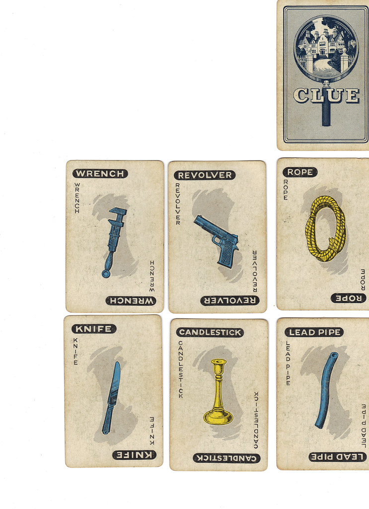 Cards Replacement Parts Weapons Playing Piece Spare Details about   Original/Vintage Cluedo 