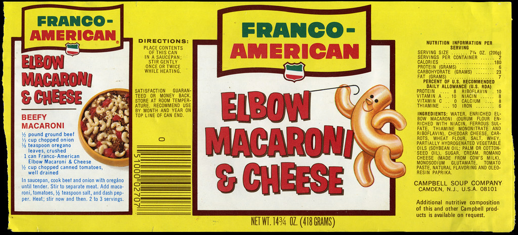 Campbell Soup Company Franco American Elbow Macaroni Flickr