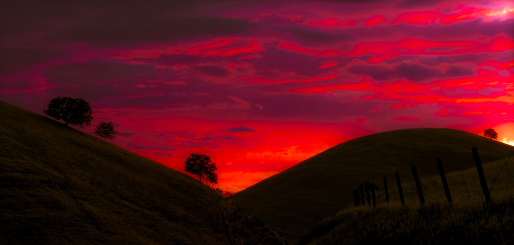 Afterglow, SLO Sunset - California, San Luis Obispo - 1988_B_030-2