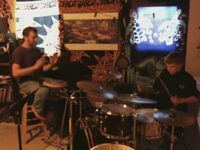 Drew and Jack on the Drums