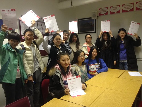 Chinese students from China learning English at SGI