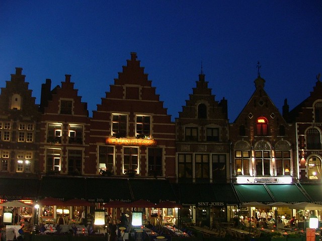 Bruges: Market Square at Night