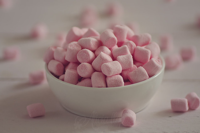 Pink mini marshmallows