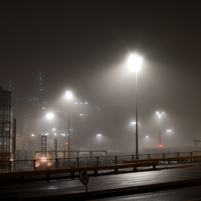 The Port of Auckland In Fog
