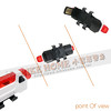 141I-009 iLUMENOX艾諾門SLASH-L327R -紅光5LED尾燈-USB火山燈-白色-2