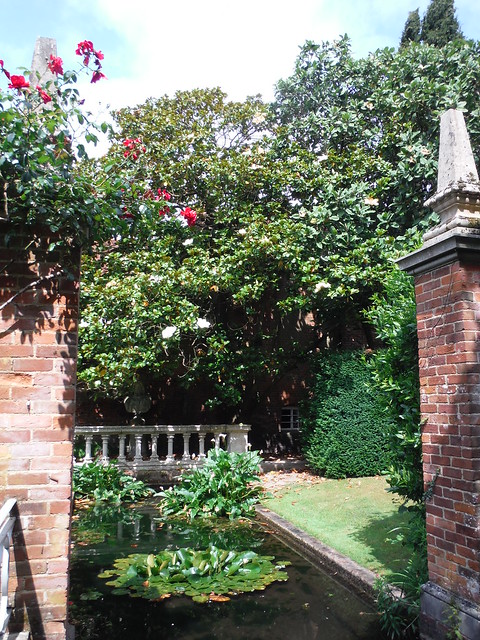Water Garden with Magnolias SWC Walk 15 : Winchester Circular