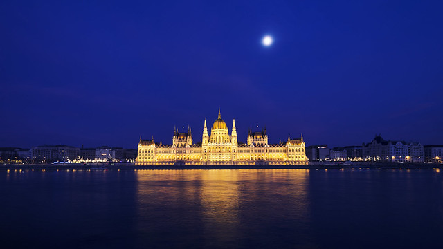 Hungarian Parliament facing the Danube