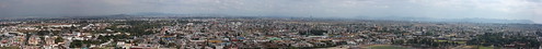 Vista panorámica de Cholula y Puebla