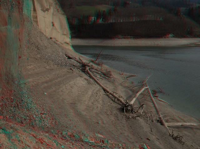 Bord du Lac de la Gruyère (anaglyphe 3D)