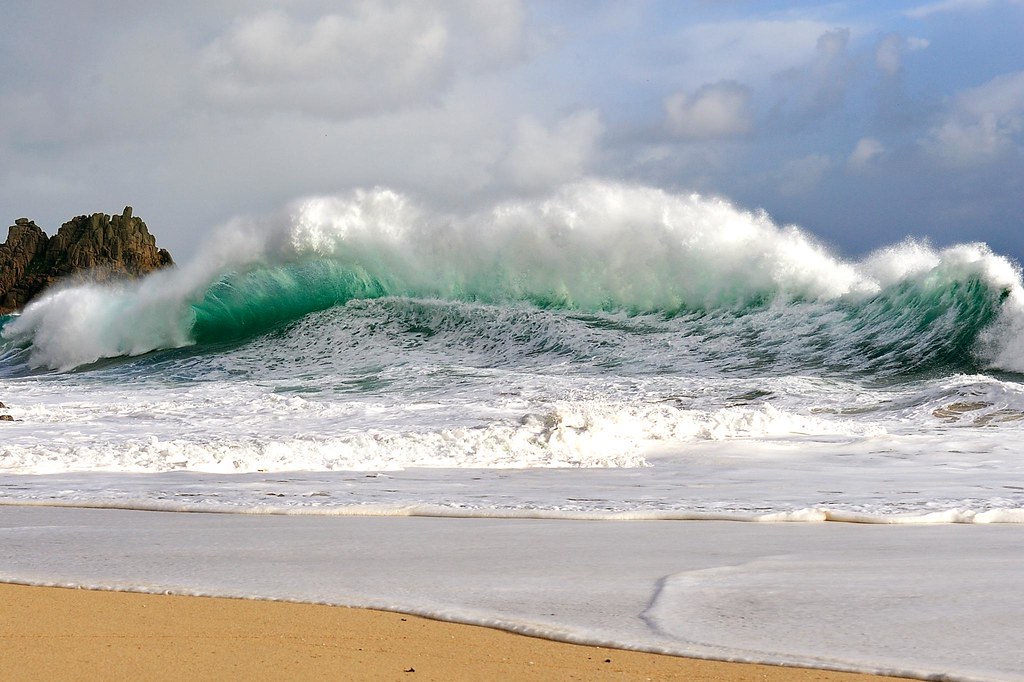 Porthcurno Incoming! by Tony Armstrong-Sly